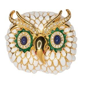 Kenneth Jay Lane Owl Brooch